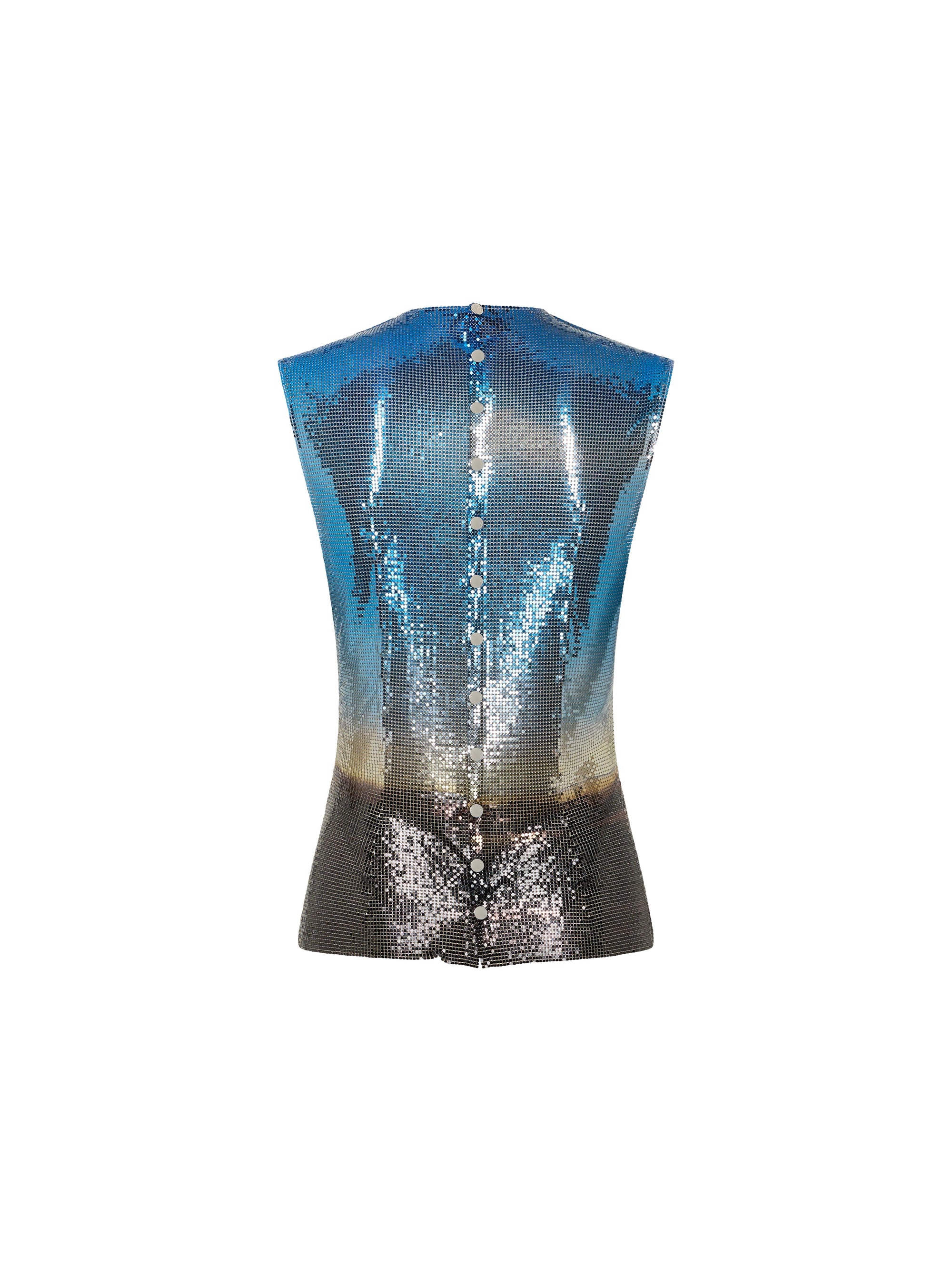 Printed sleeveless top - Rose Meditative