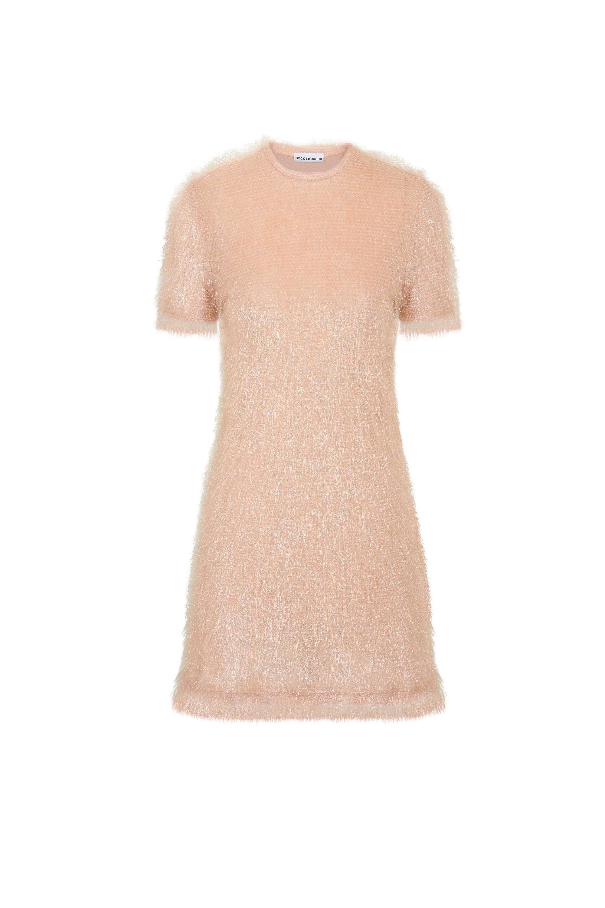 Textured short dress - Light Pink