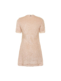 Textured short dress - Light Pink