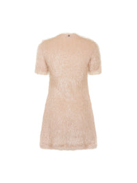 Robe courte poilu à détail "eight PR" - Light Pink