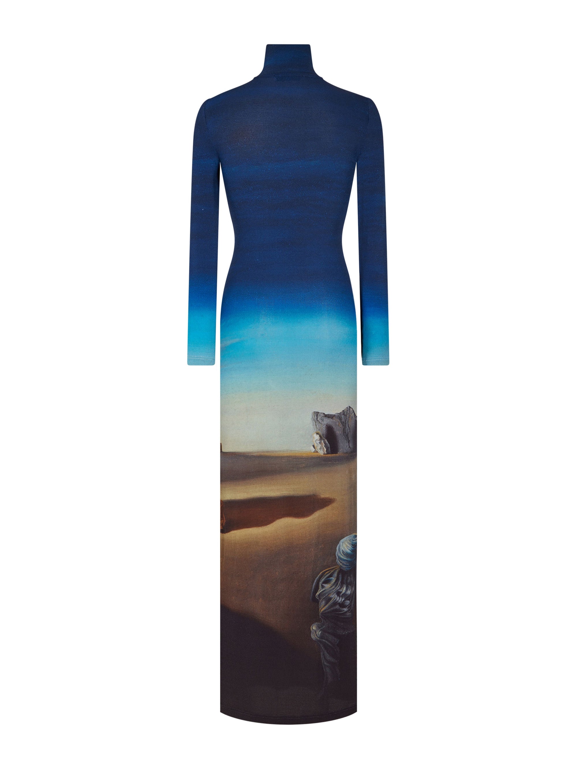 Dalí print high neck maxi dress - Ombres Descendants