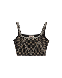 Cindarella strappy crop top - Black