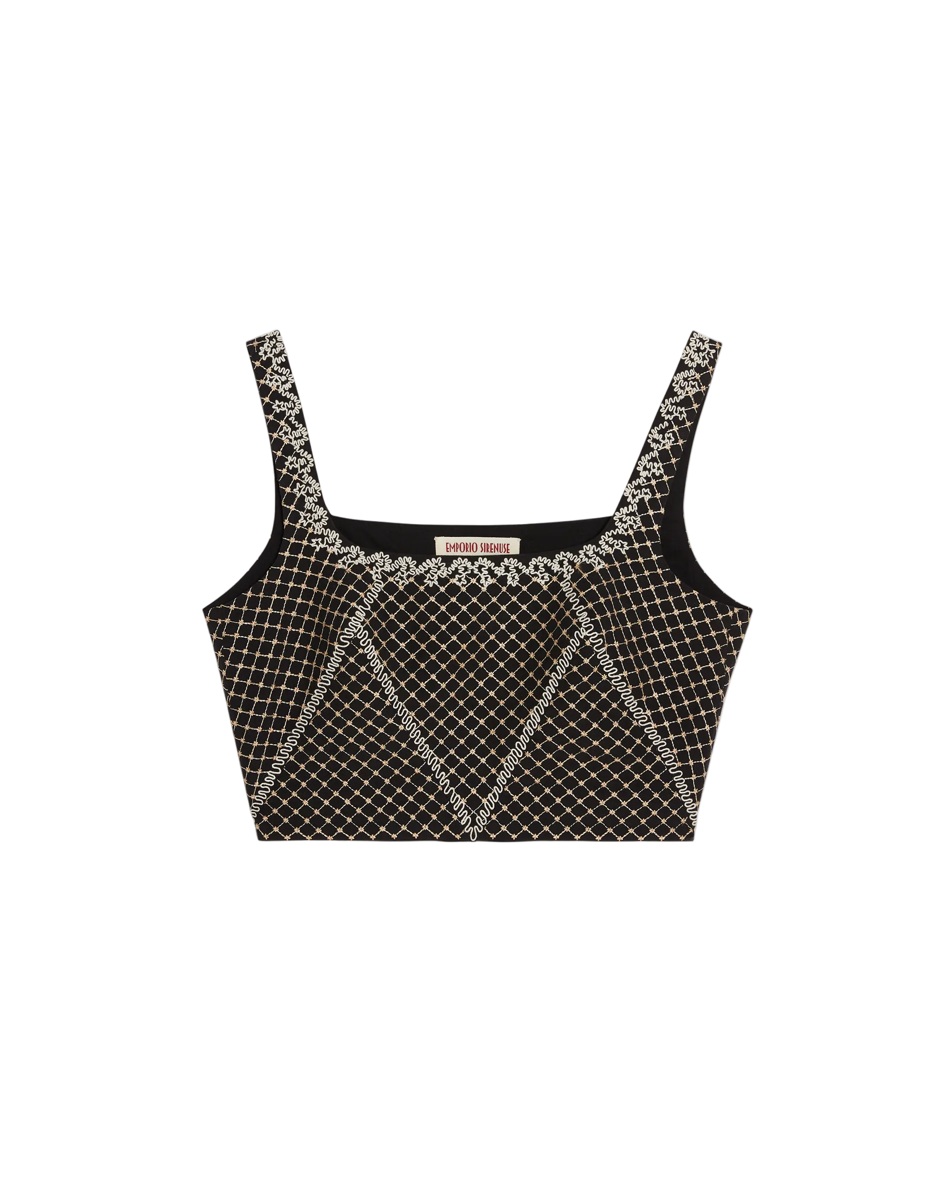 Cindarella strappy crop top - Black