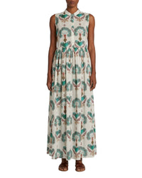 Button-up maxi dress - Green