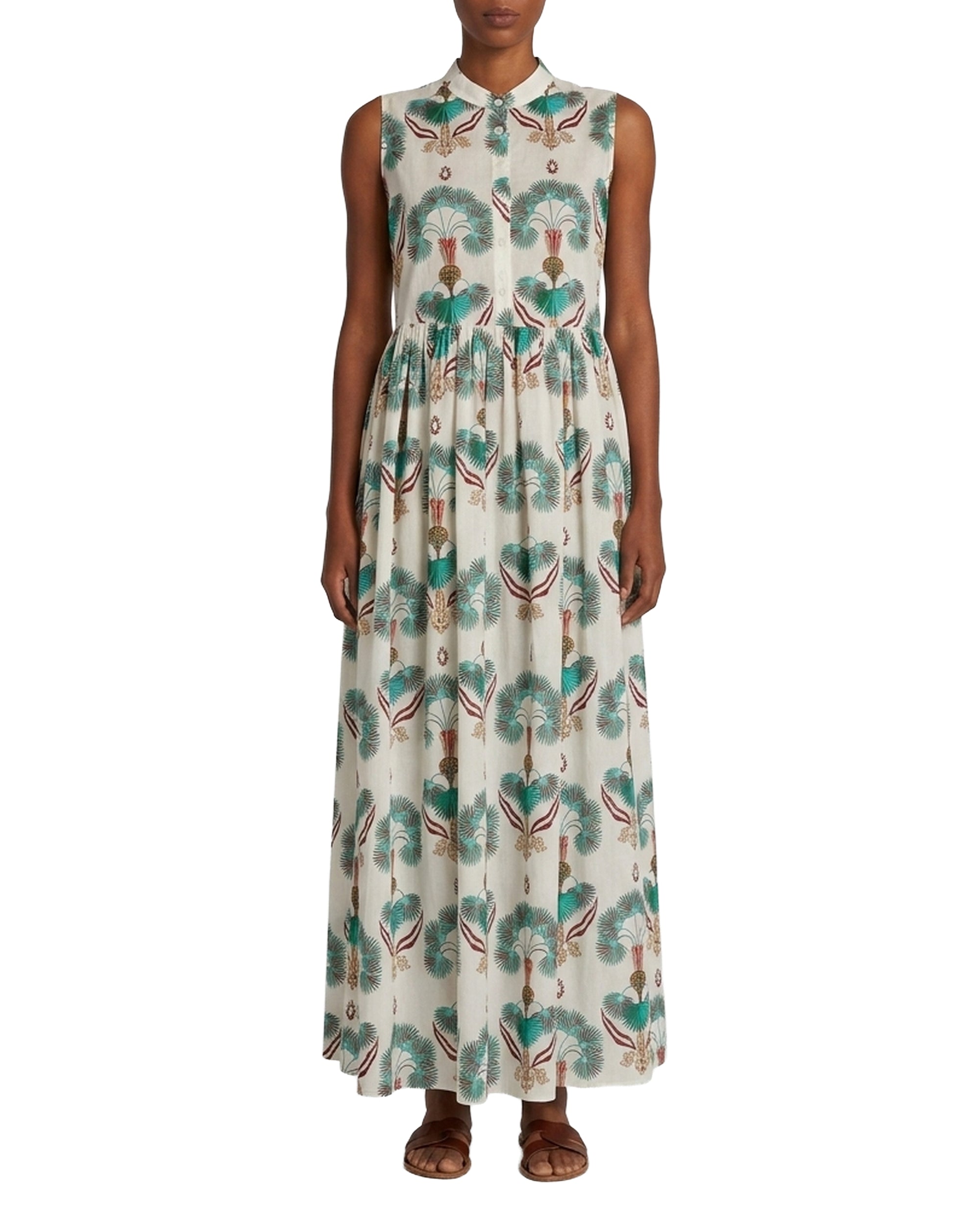 Button-up maxi dress - Green
