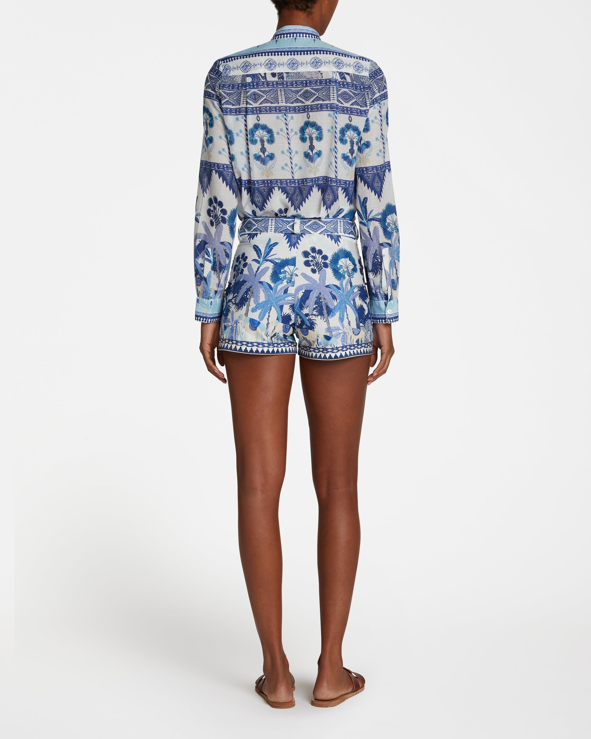 Printed shorts - Blue