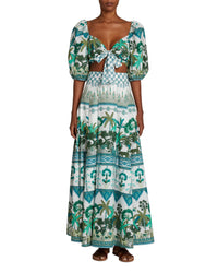 Blouse courte Thaia à nouer - Green