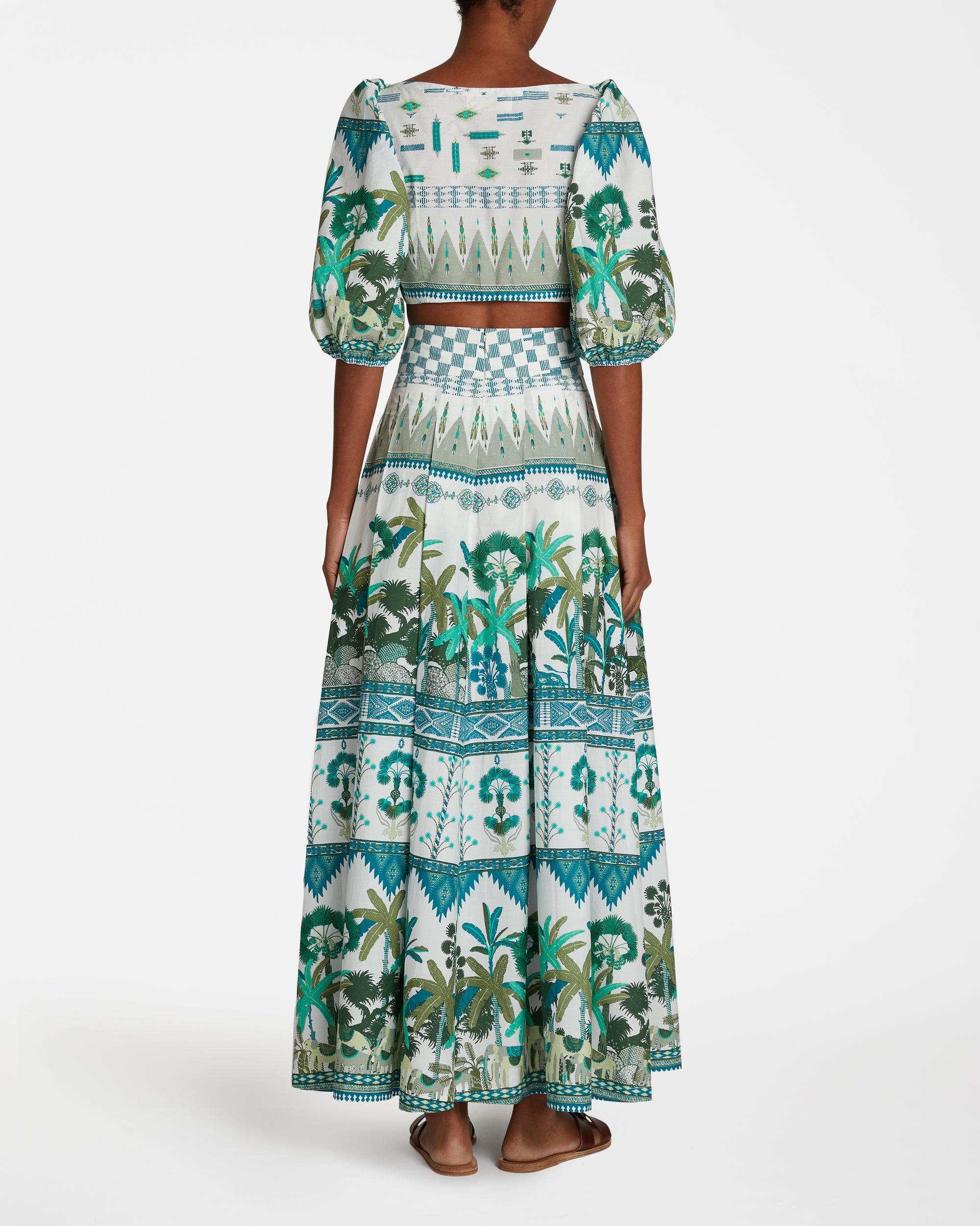 Blouse courte Thaia à nouer - Green
