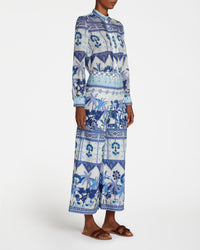 Long-sleeved blouse - Blue