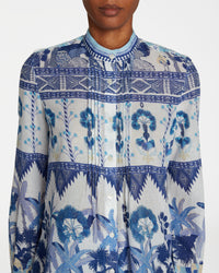 Long-sleeved blouse - Blue