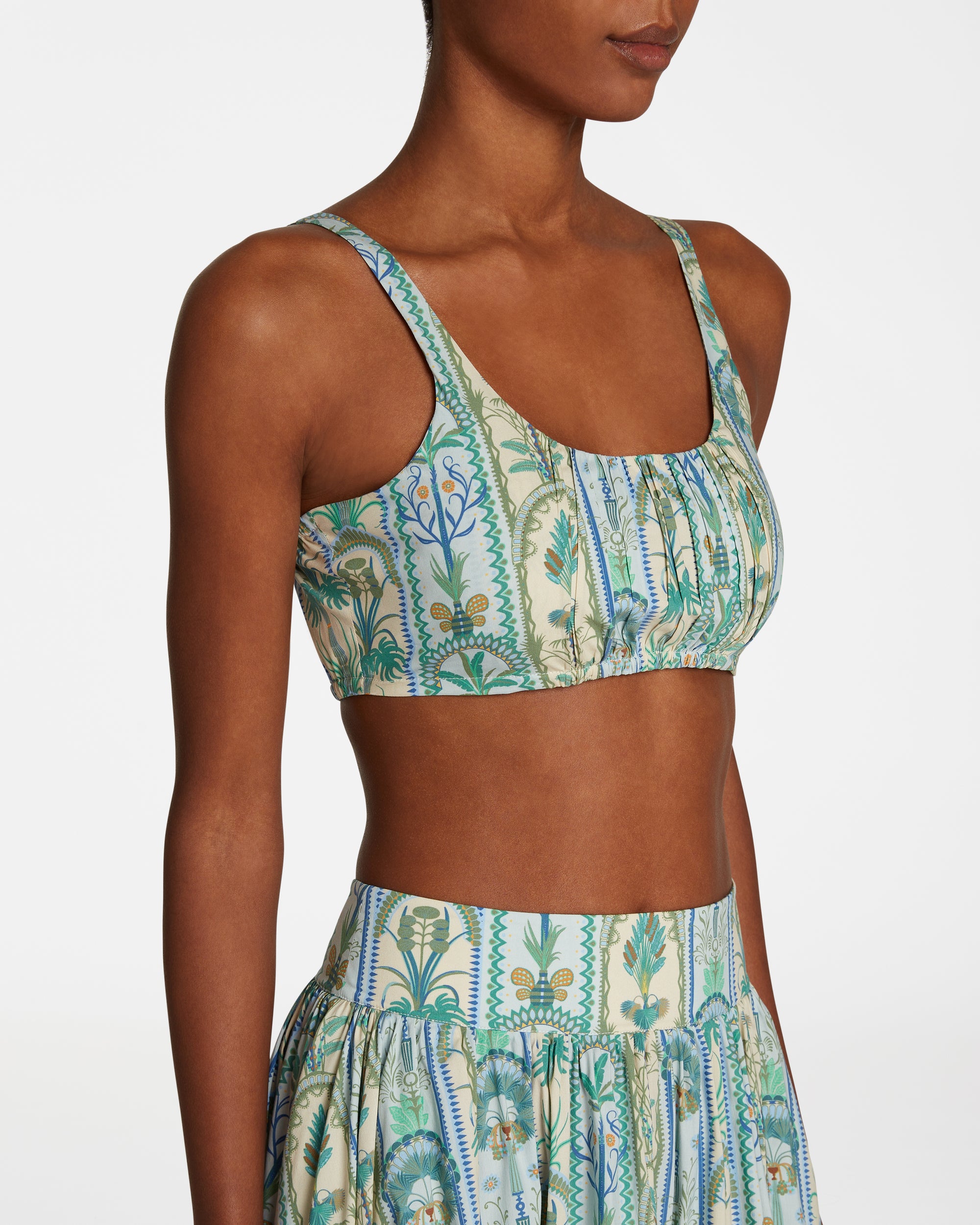 Judith strappy crop top - Blue