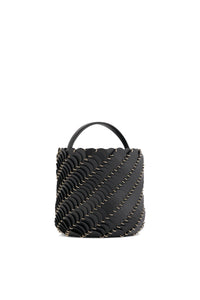 Sac seau Paco en cuir - Black