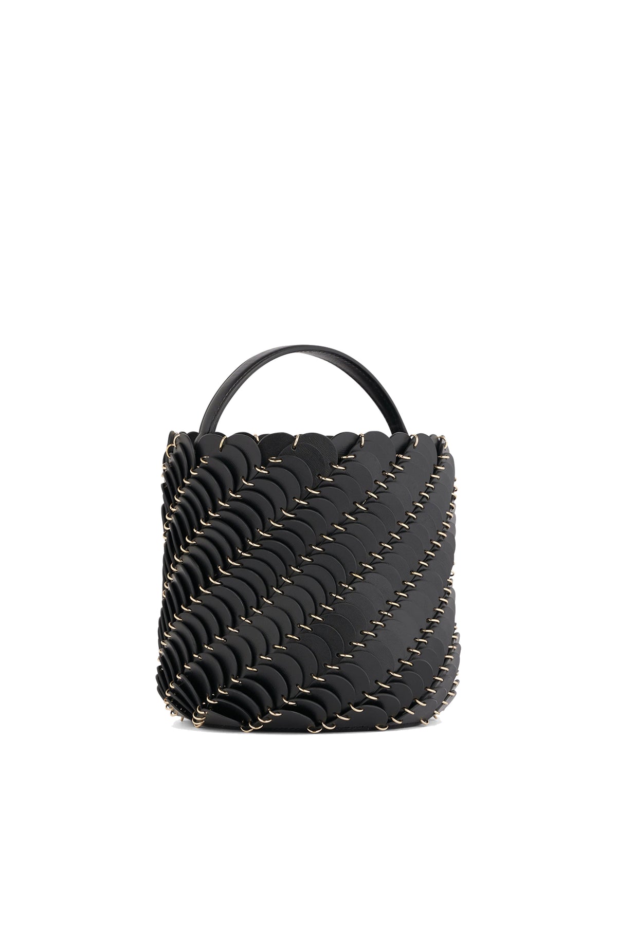 Sac seau Paco en cuir - Black