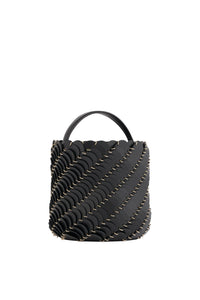 Sac seau Paco en cuir - Black