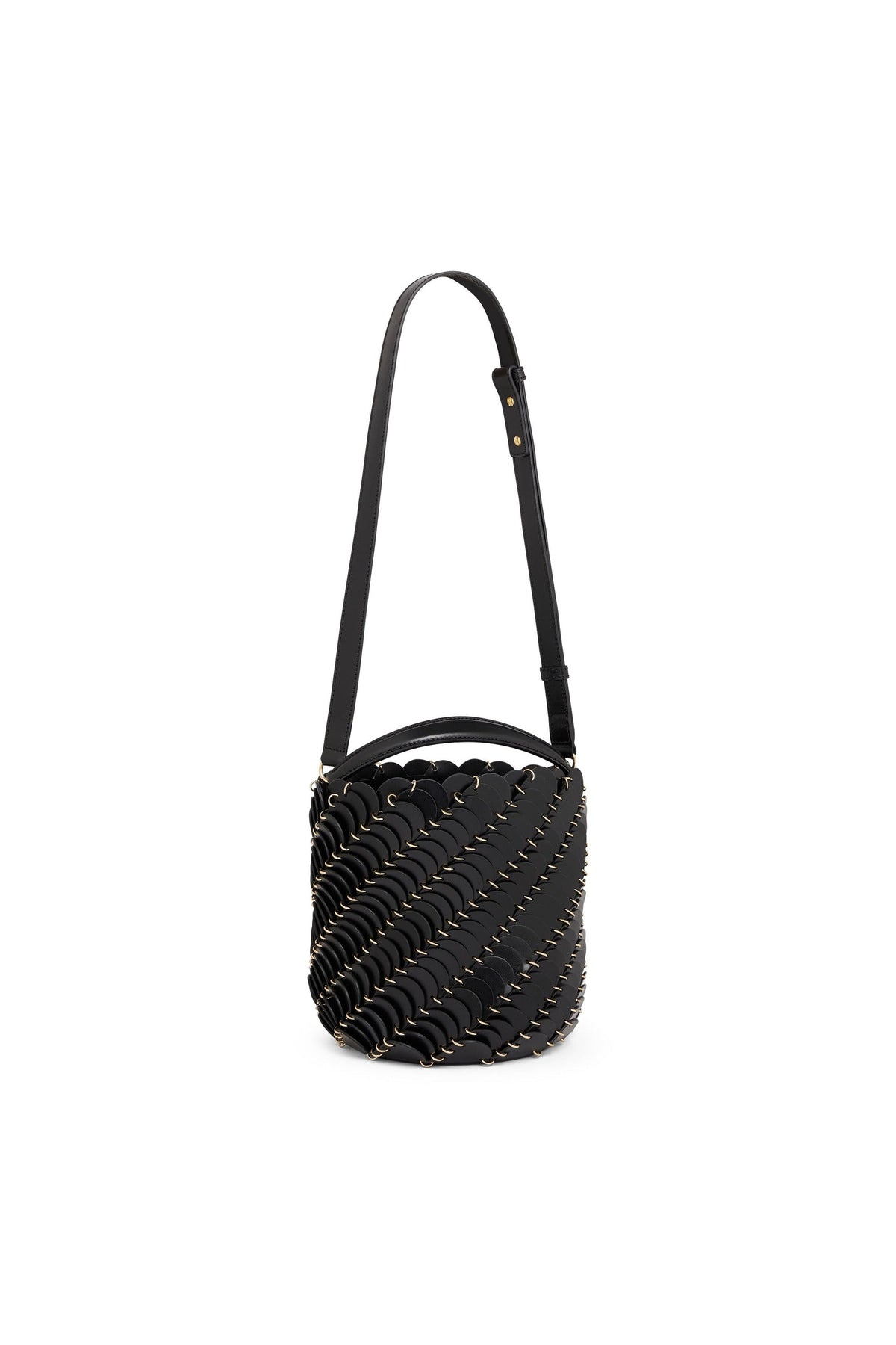 Sac seau Paco en cuir - Black