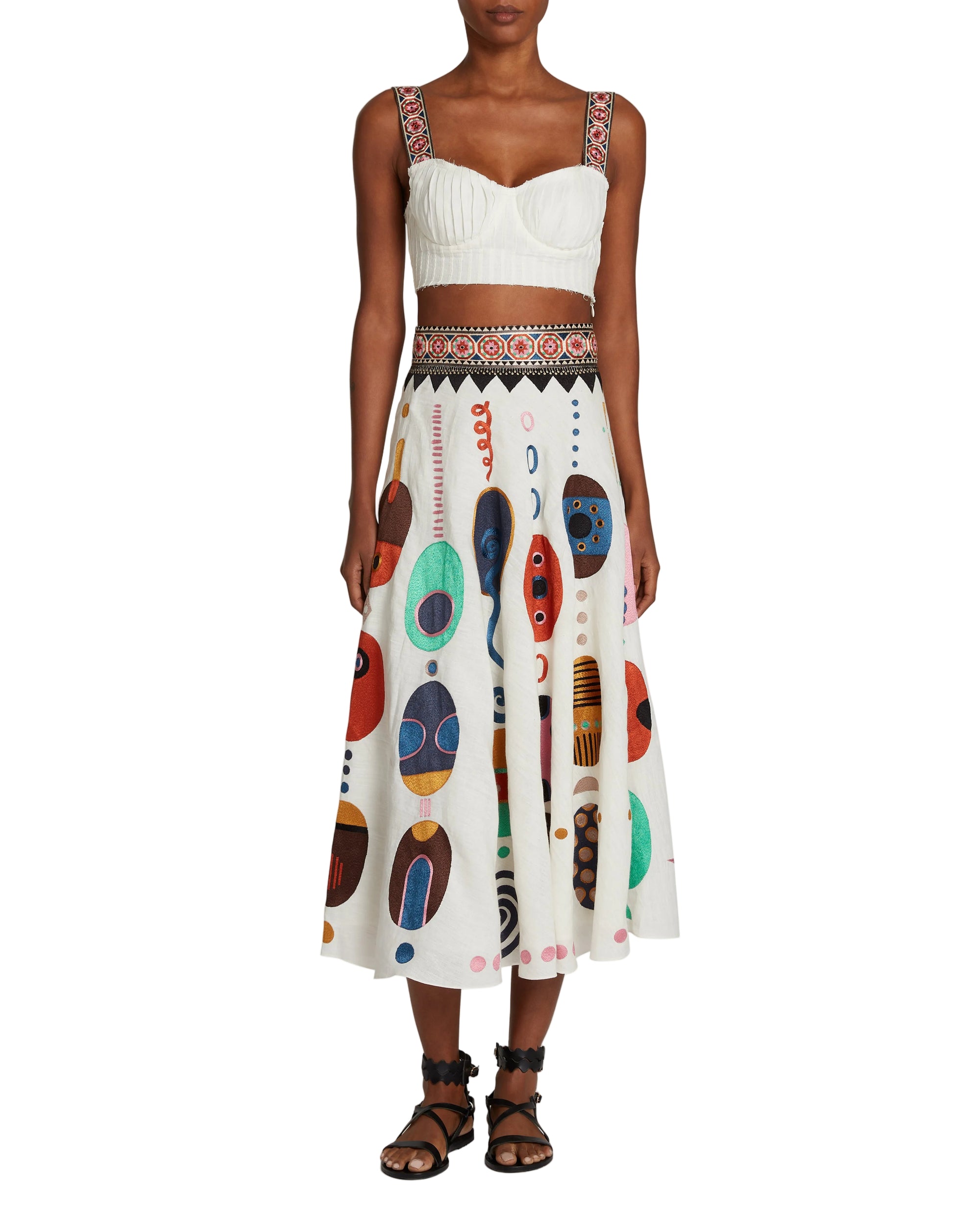 Strappy crop top - Ivory