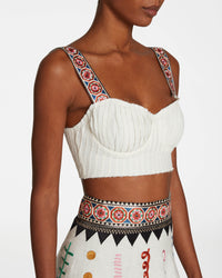 Strappy crop top - Ivory