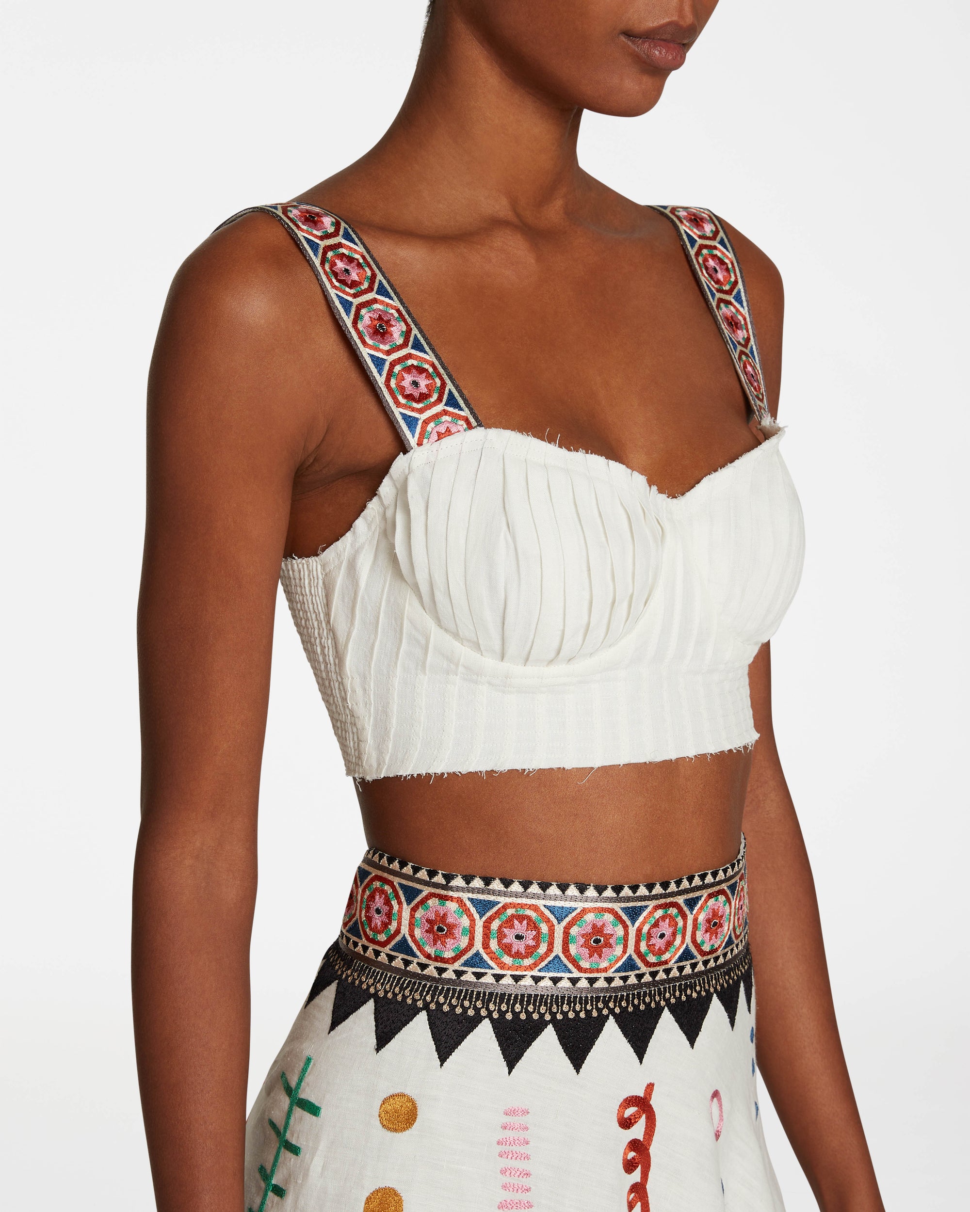 Strappy crop top - Ivory