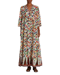 Caftan long à imprimé - Multicolore