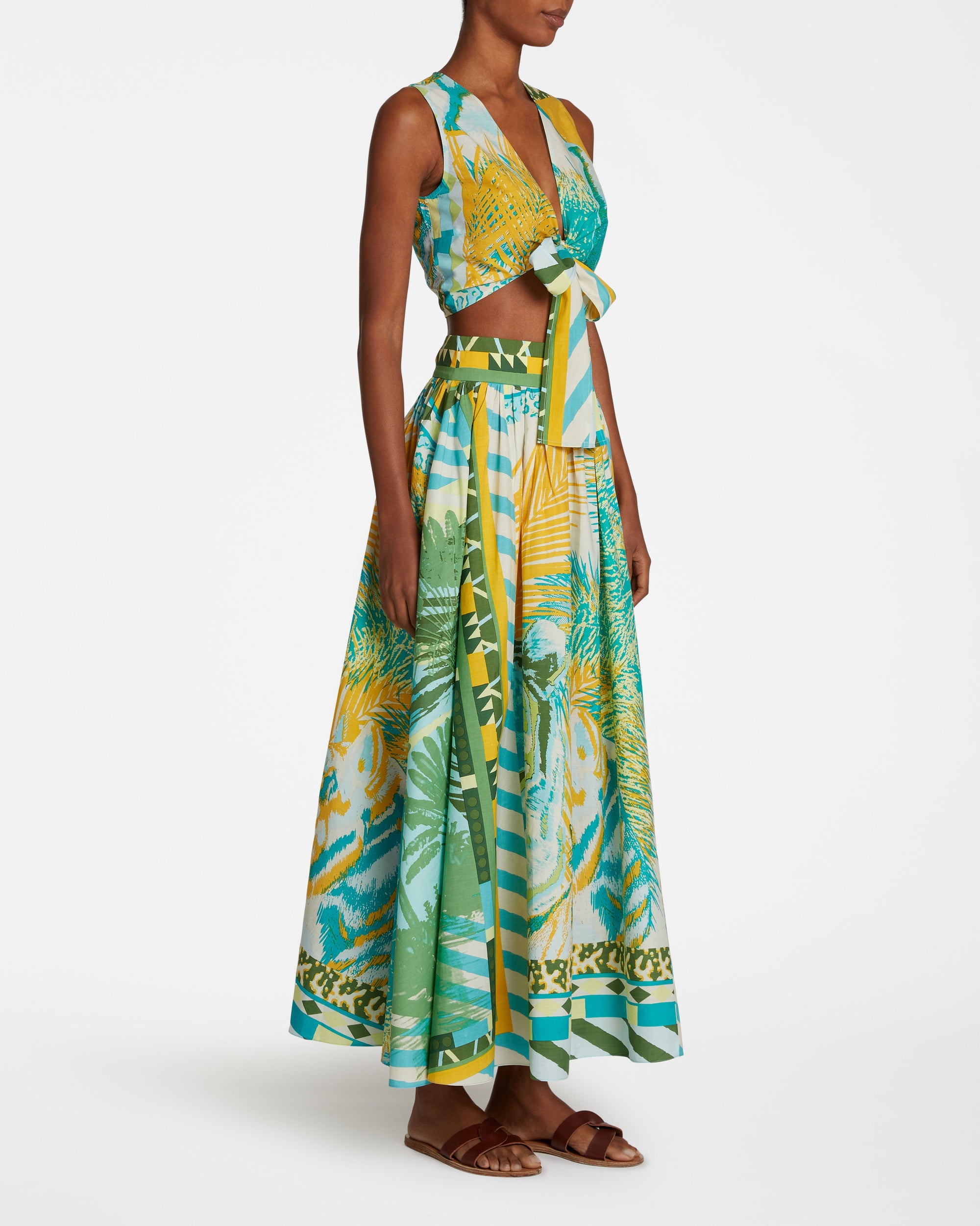 Jupe longue Ombretta - Green