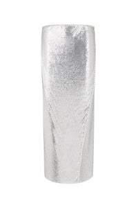 Jupe portefeuille en mesh à pression - Silver