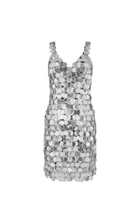 MIXTE   Robe à pastilles scintillantes - Silver