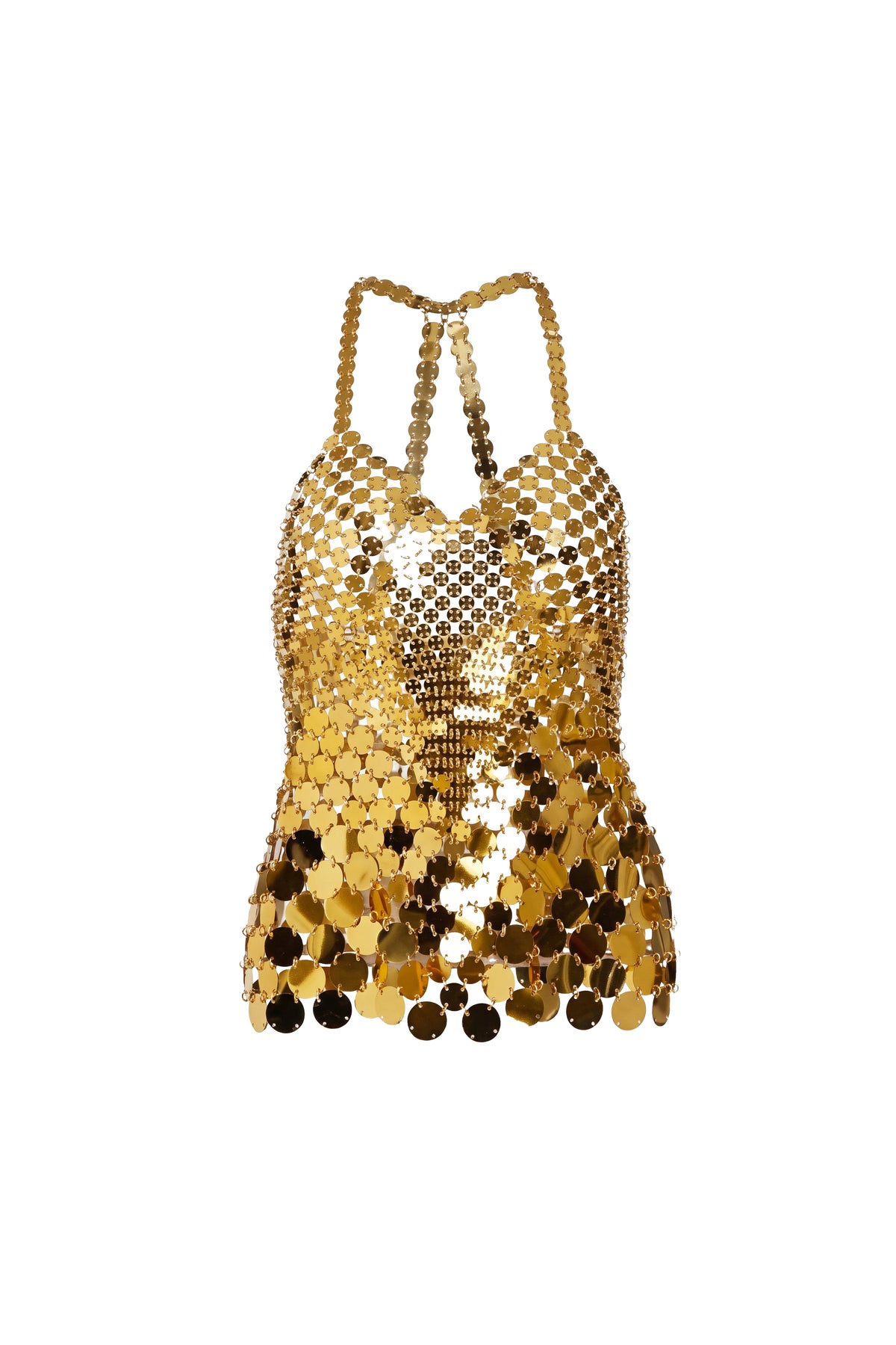 Glittery backless top - Gold