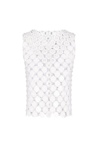 Openwork tank top in brass - Transparent