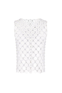 Gilet sans manches assemblé en rhodoides transparents - Transparent