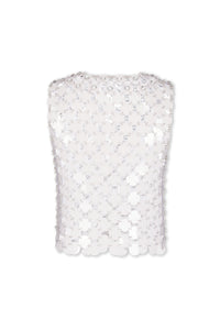 Openwork tank top in brass - Transparent