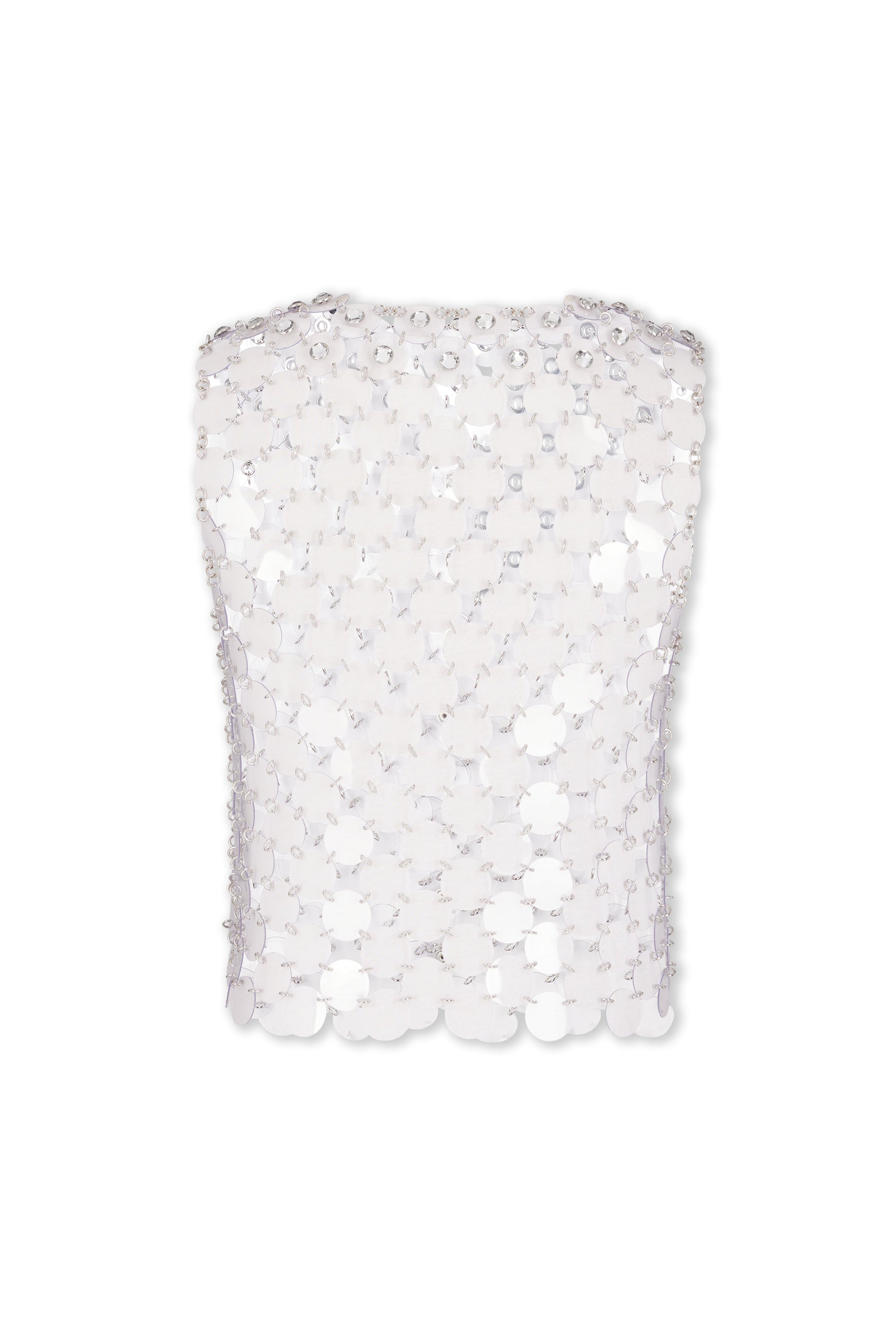 Openwork tank top in brass - Transparent