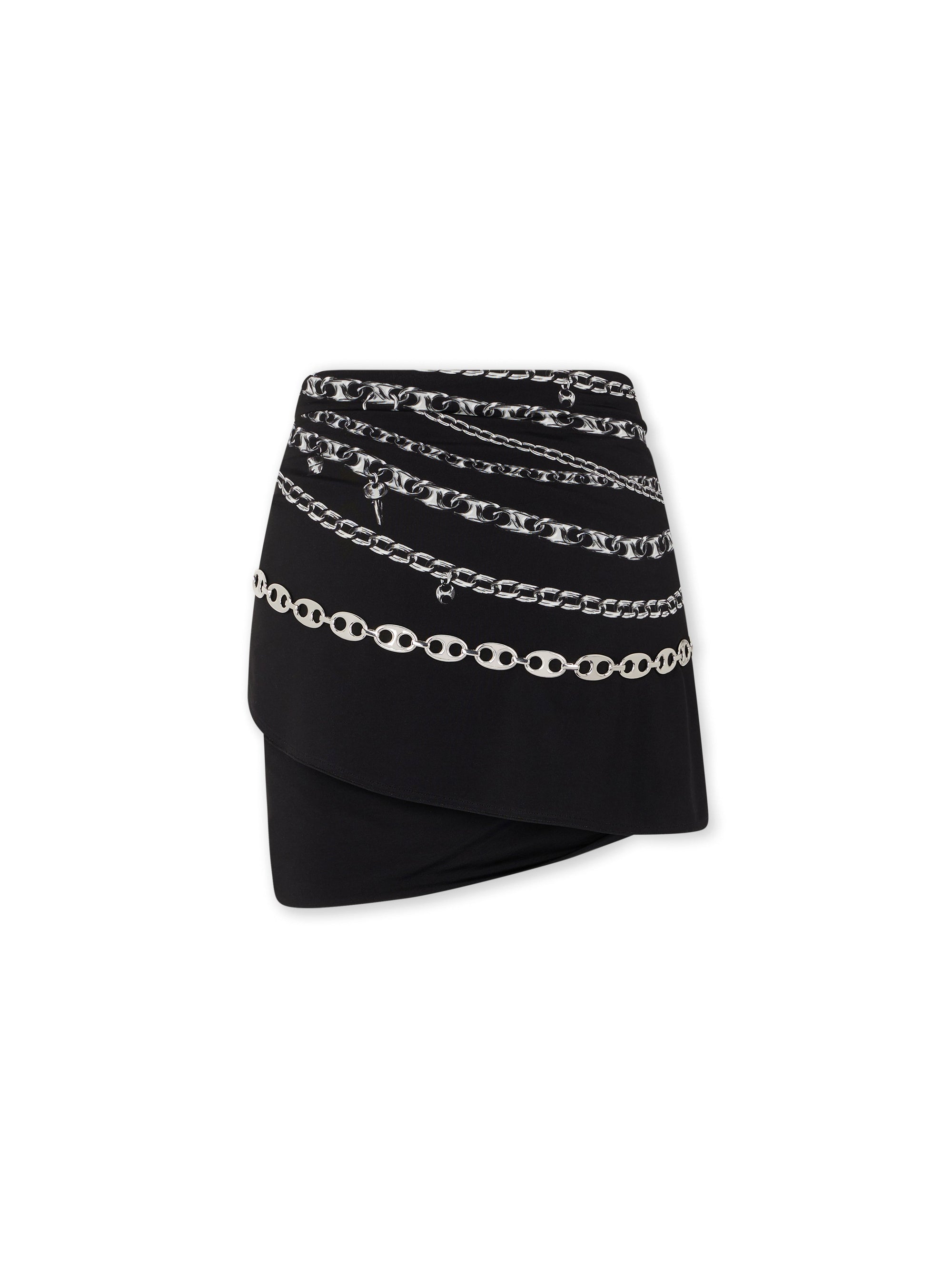 Silver Punk Chain Jupe - Silver Punk Chain