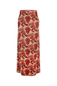 Long skirt in jersey with back slit - Jersey Grunge