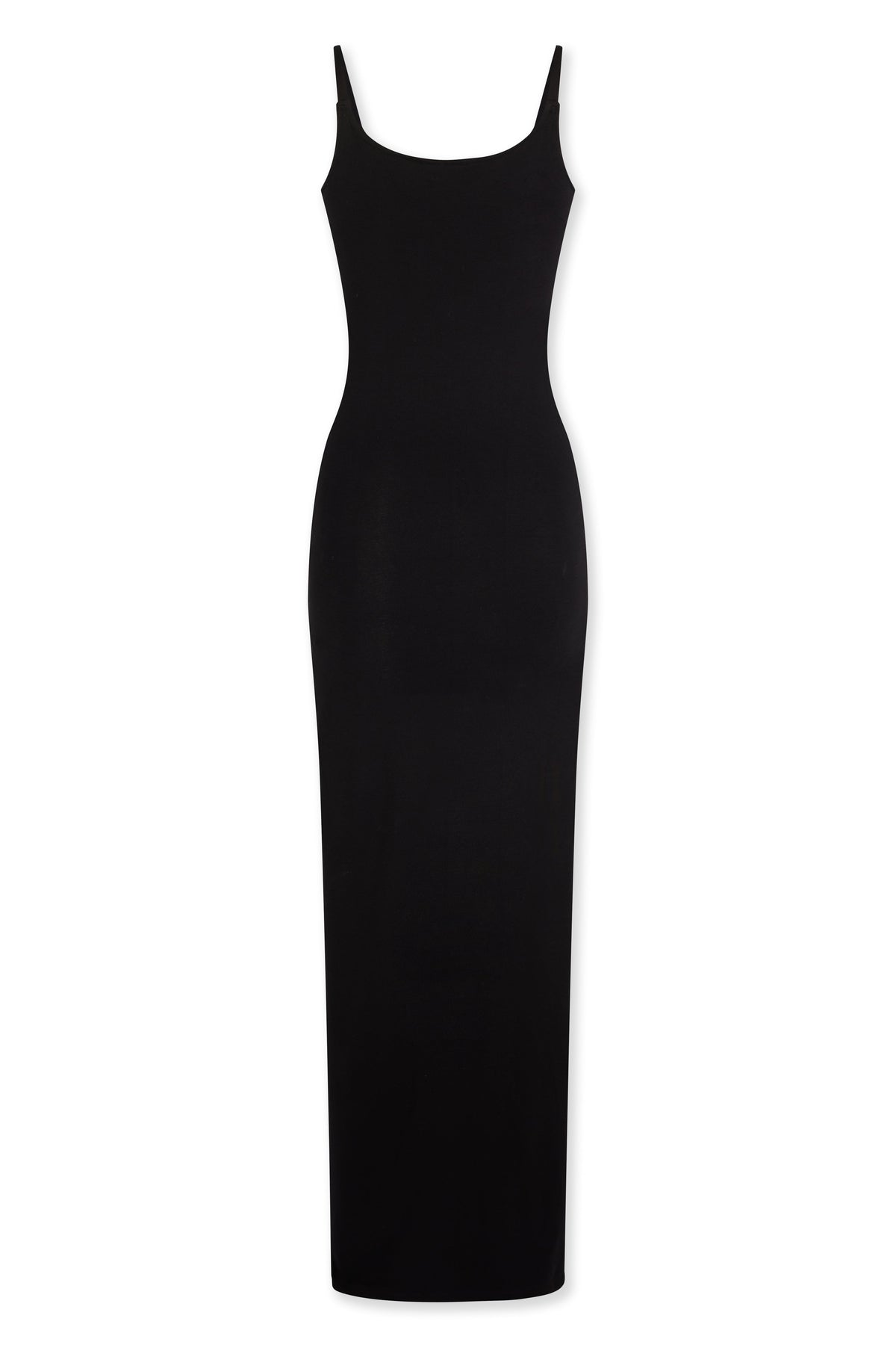 Robe longue drapée à pression - Black