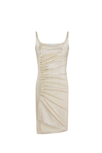 Robe courte drapée à pressions - Silver & Gold