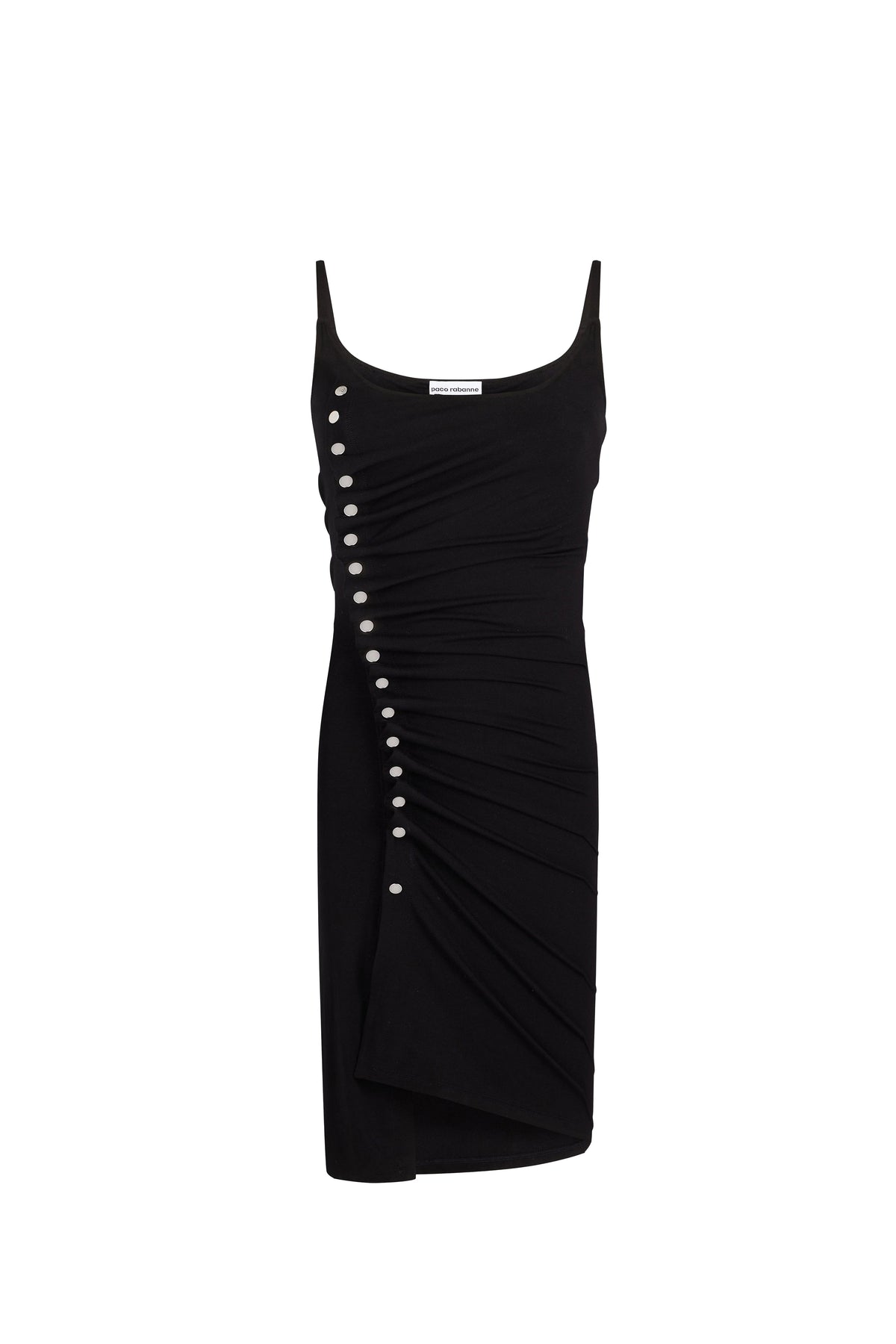 Robe courte drapée à pression - Black