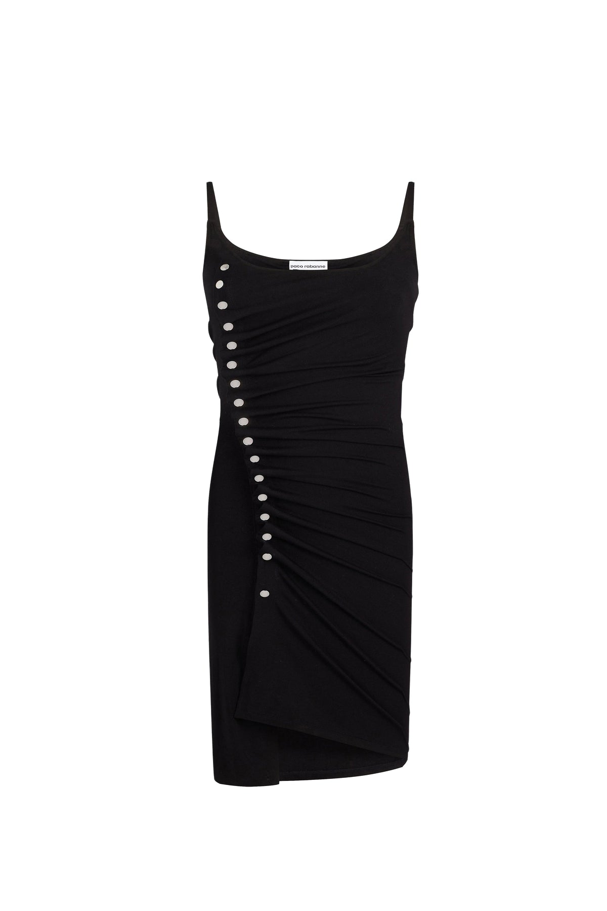 Robe courte drapée à pression - Black