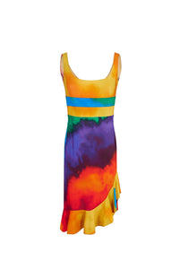 Second-skin dress with ruffles - Plastic Art