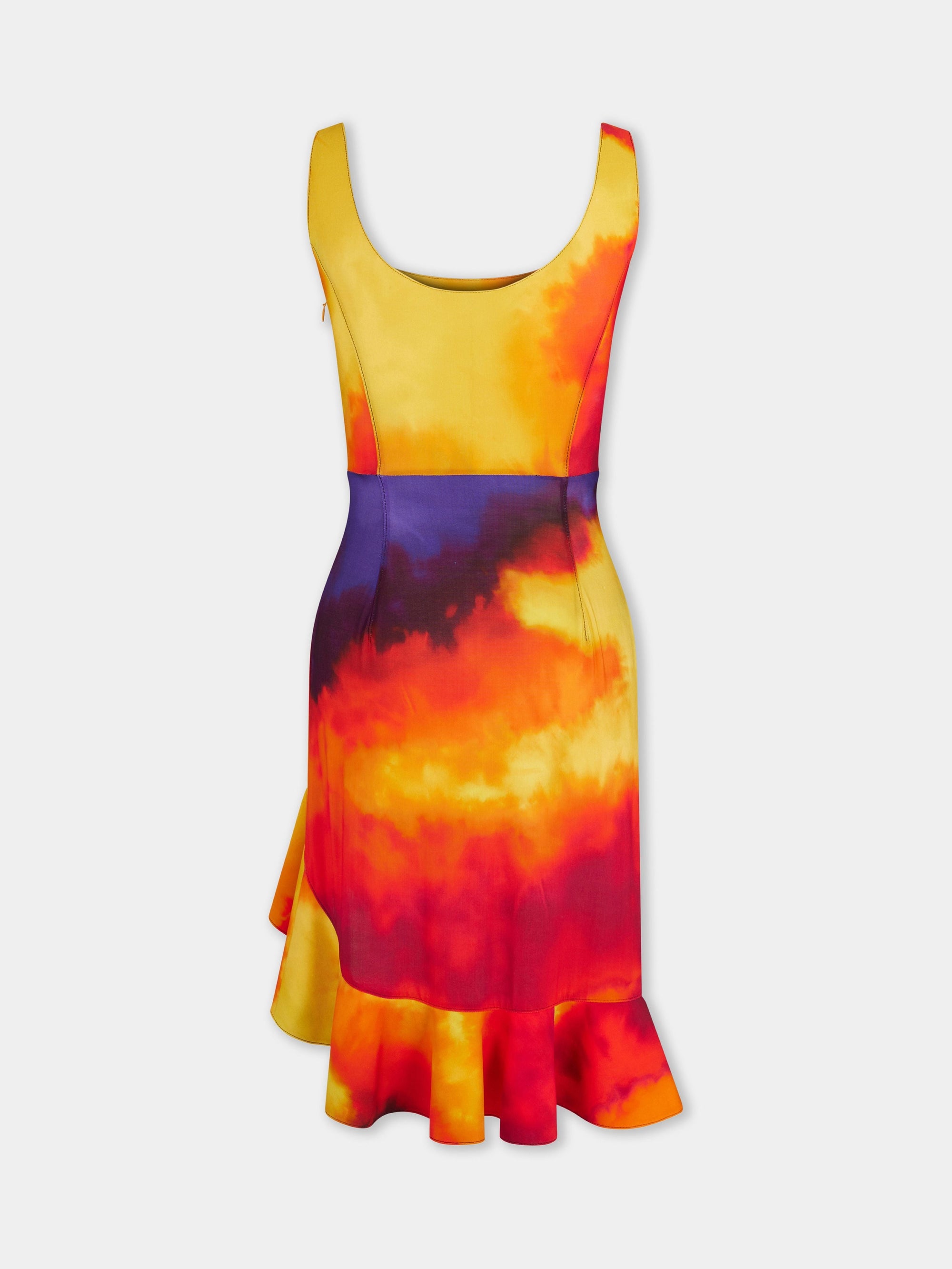 Second-skin dress with ruffles - Plastic Art