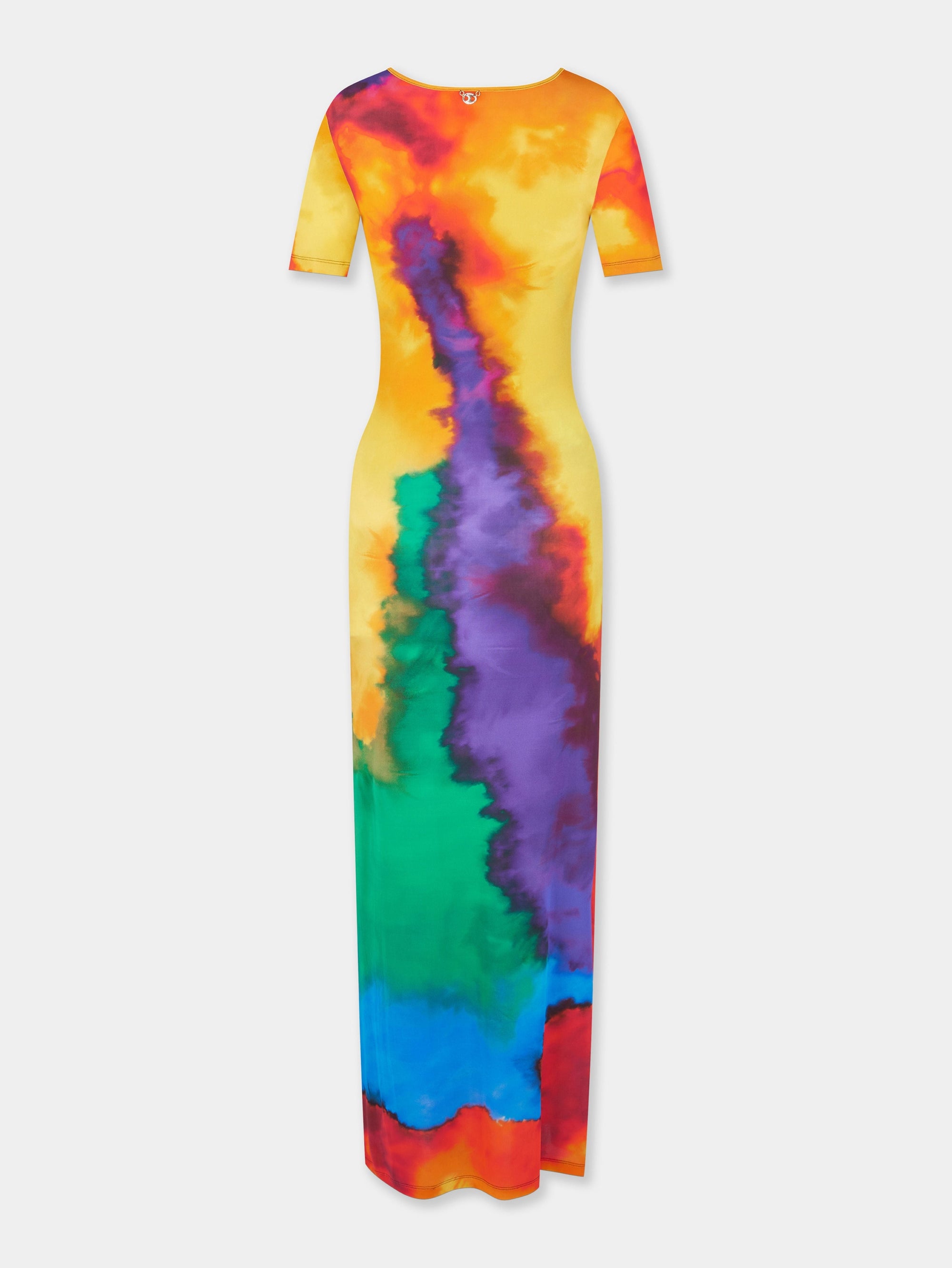 Printed second-skin effect maxi dress - Plastic Art