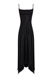 Robe longue à bretelles - Black