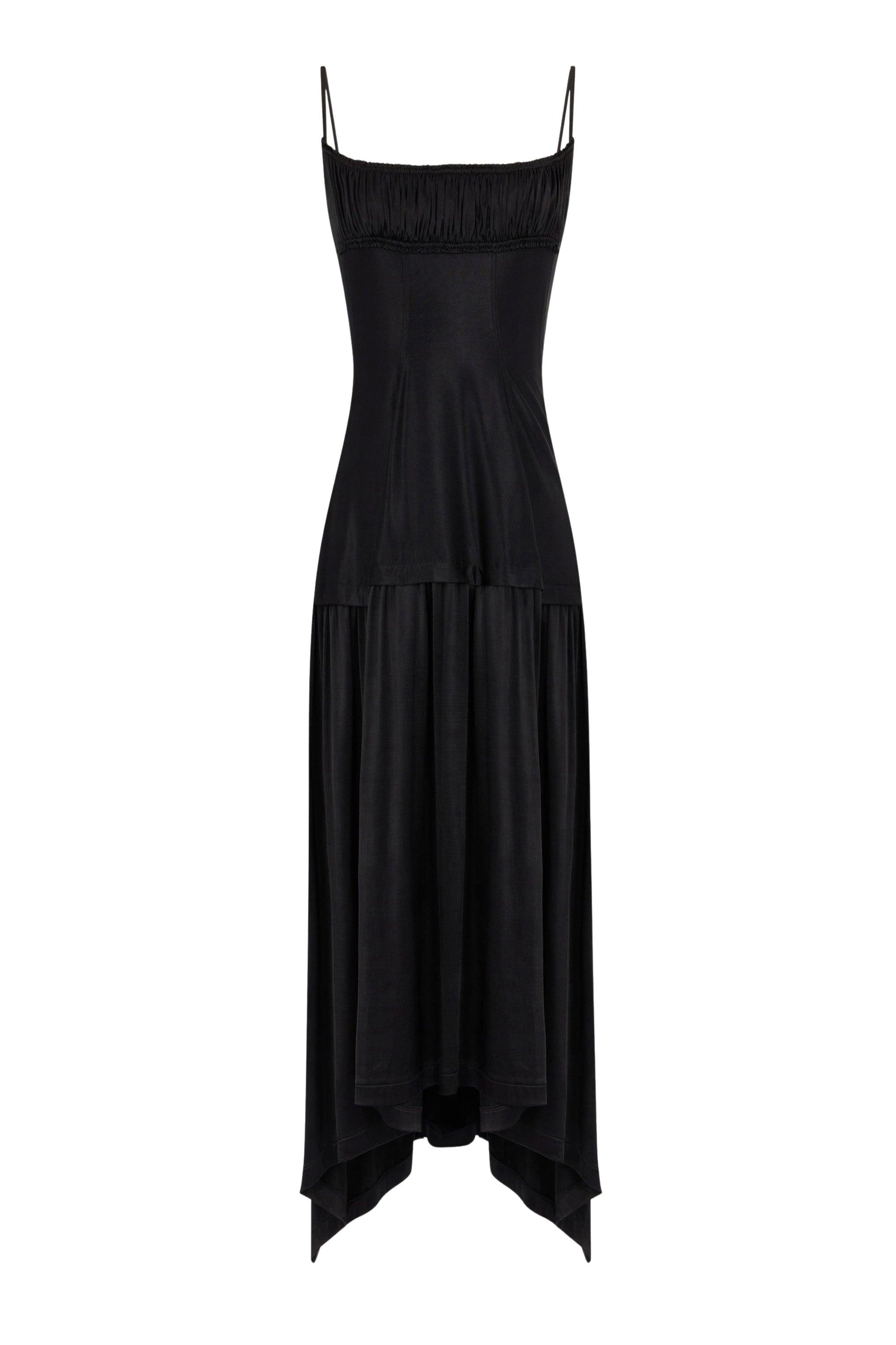 Robe longue à bretelles - Black