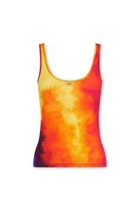 Printed second-skin tank top - Plastic Art