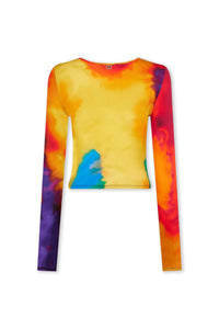 Long-sleeved printed top - Plastic Art