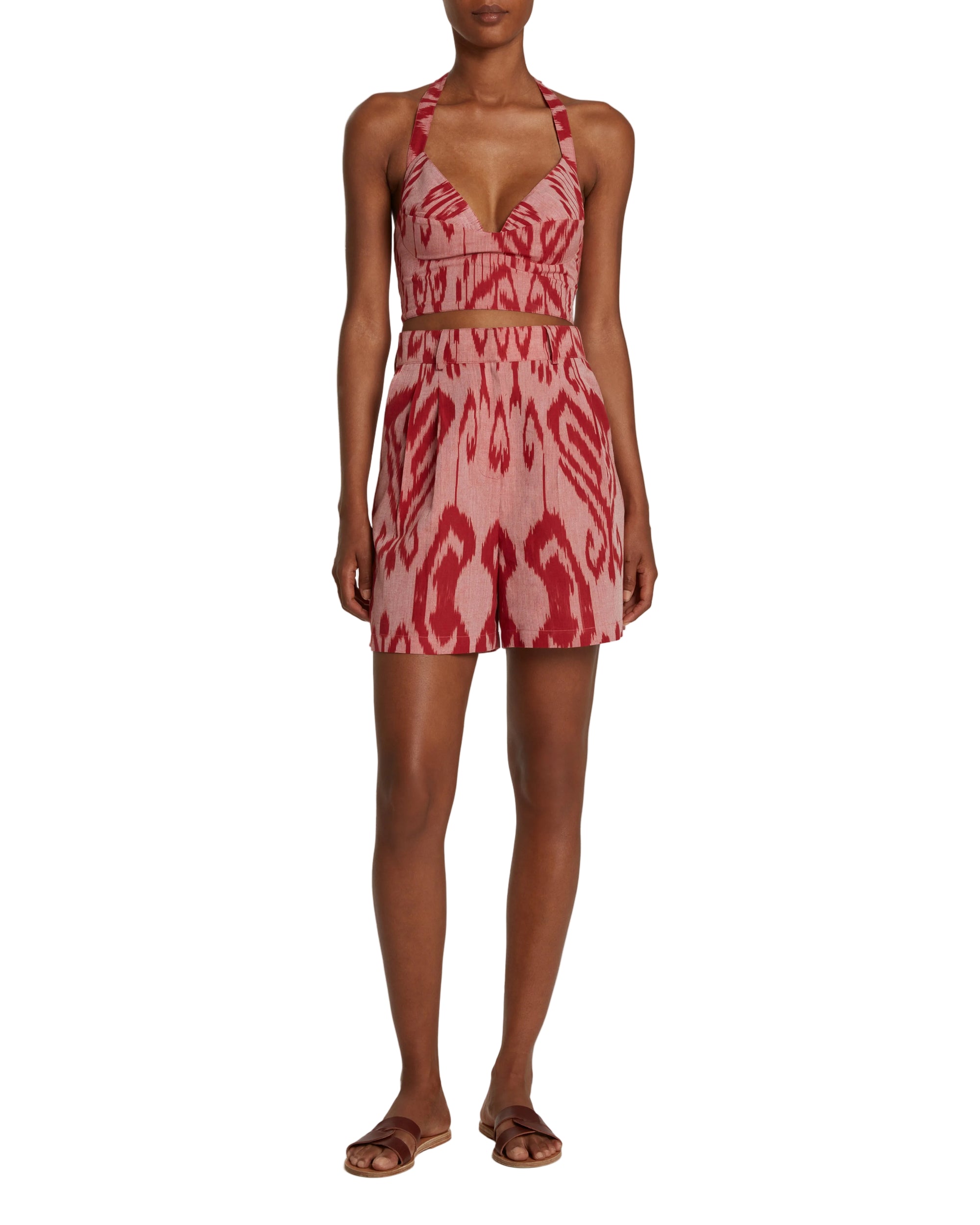 Isabella strappy crop top - Red