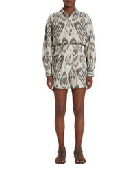 Beatrice print shorts - Gray