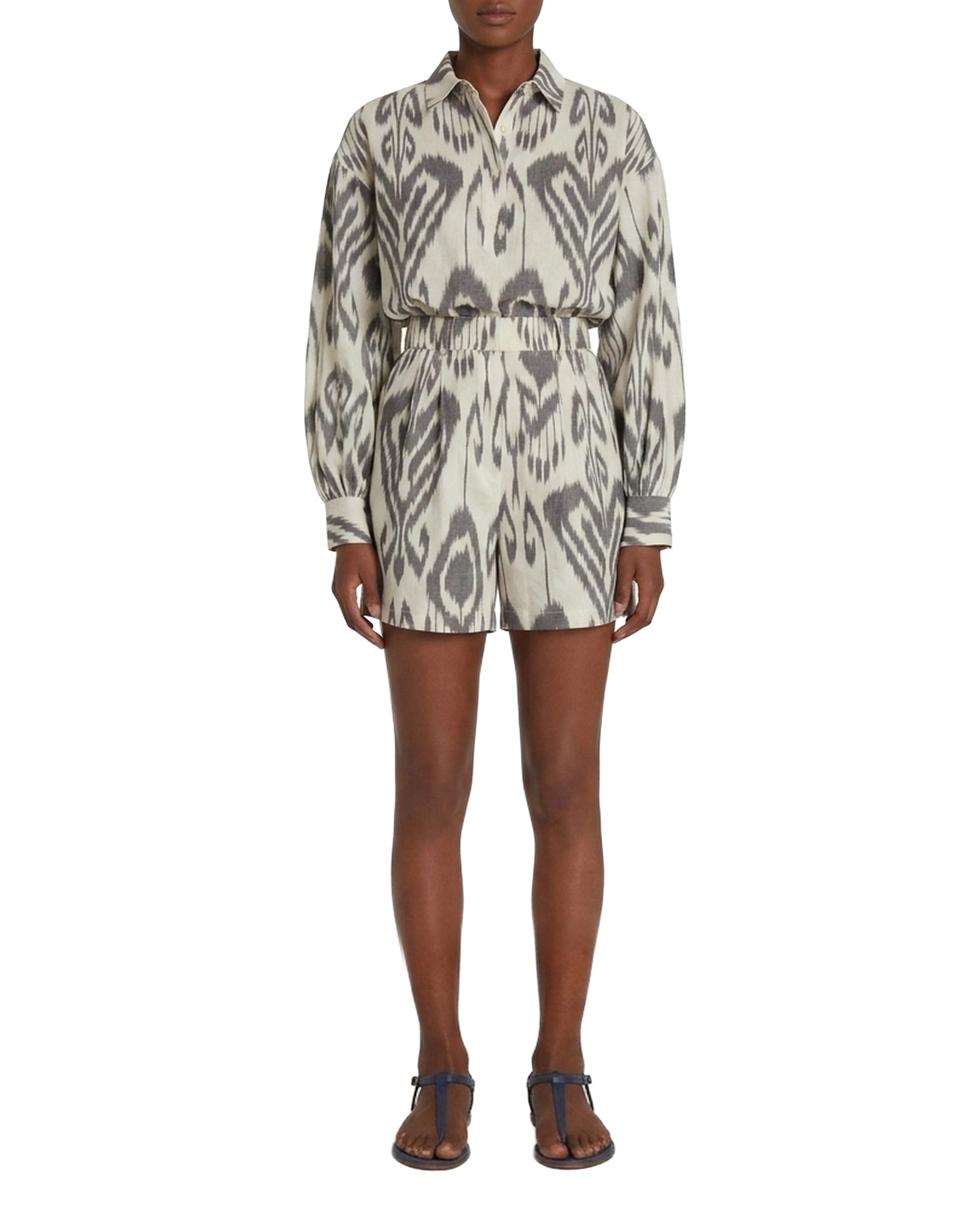 Beatrice print shorts - Gray