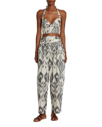 Levante print trousers - Gray