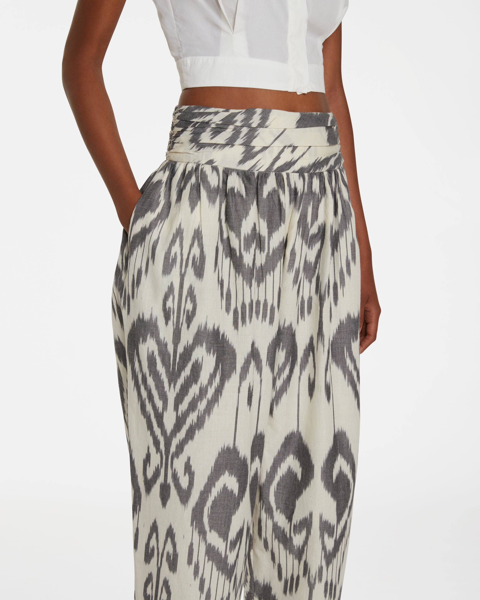 Levante print trousers - Gray