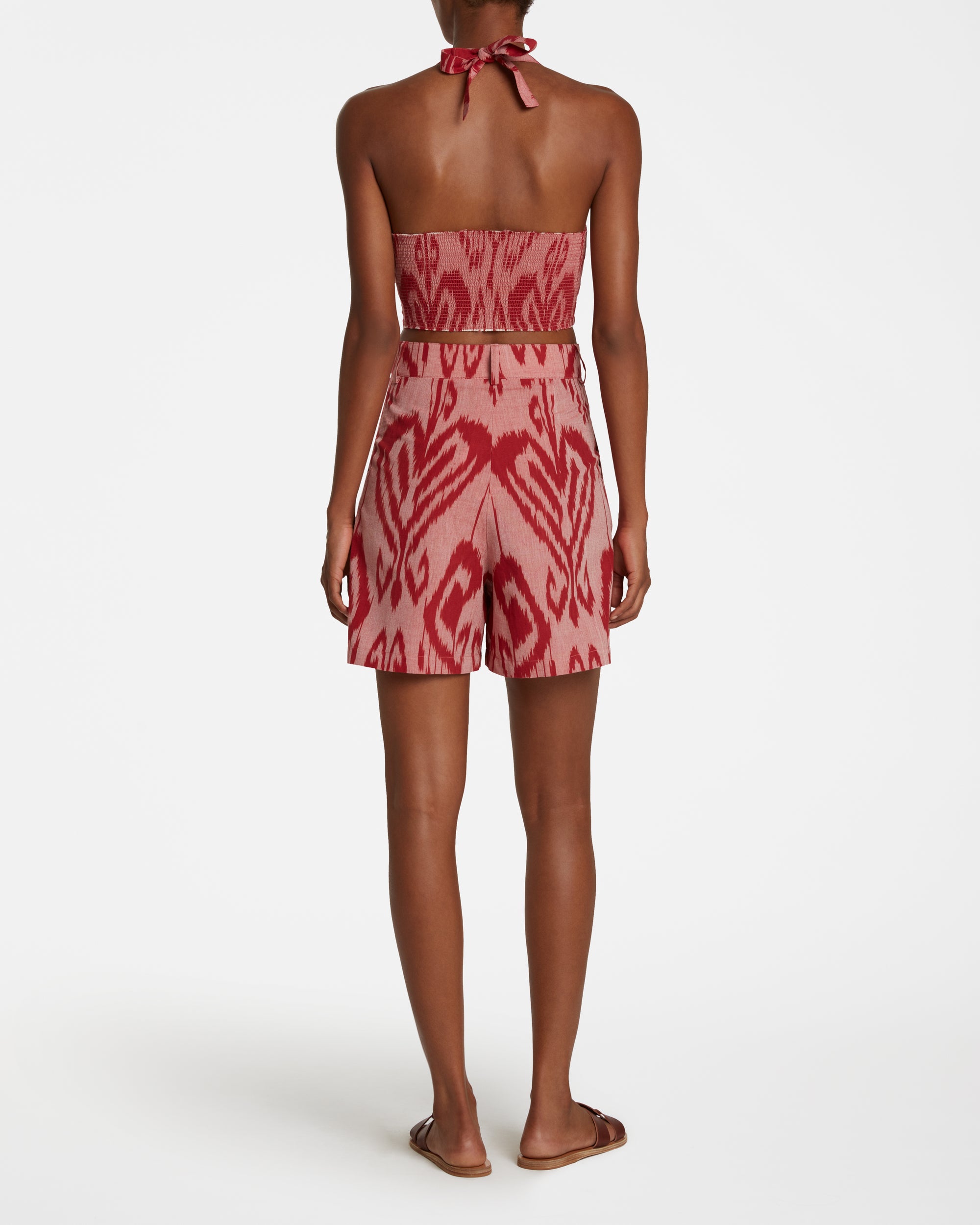 Isabella strappy crop top - Red